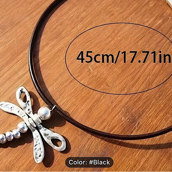 Dragonfly Vintage Statement Pendant Necklace, Bohemian, Boho, Tribal - Picture 2 of 5